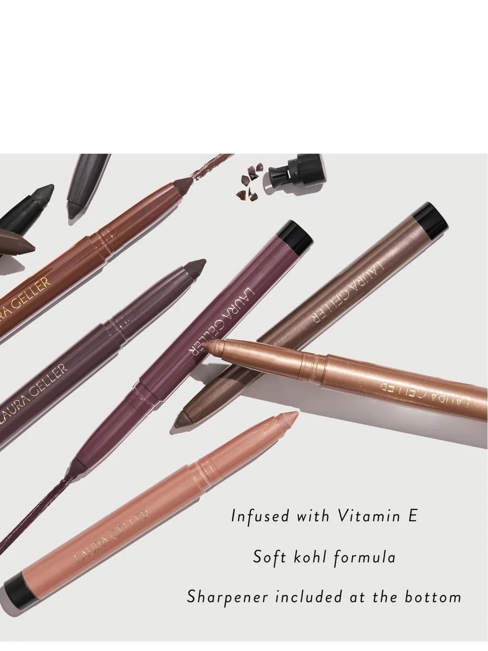 Kajal Duo Dark Brown Kohl Eyeliner/Black Longwear Mascara Laura Geller